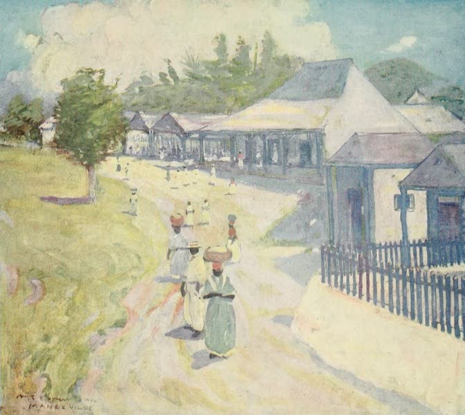 The West Indies, Painted and Described - The Market, Mandeville (1905)