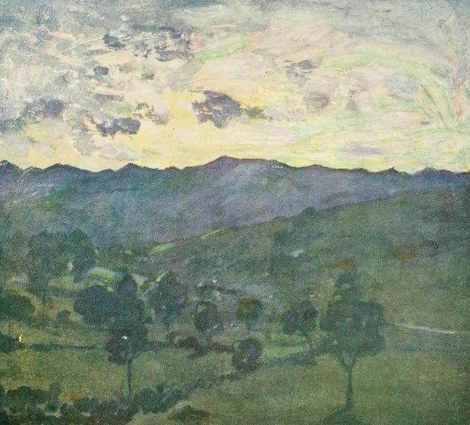 The West Indies, Painted and Described - Sunset over the Hills (1905)