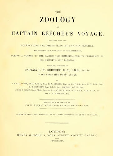 American Southwest - The Zoology of Captain Beechey's Voyage