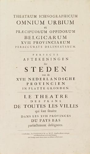 Theatrum Ichnographicum Omnium Urbium - Title Page