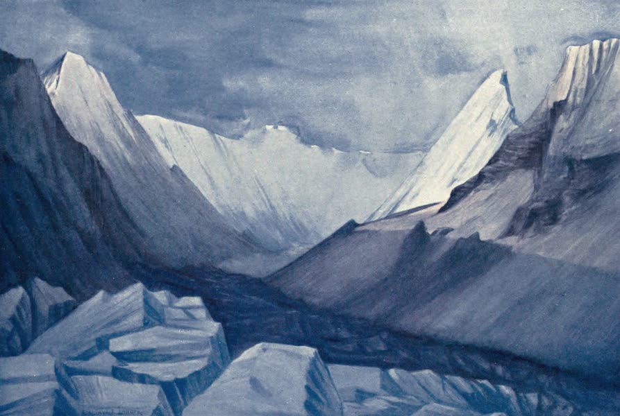 Tibet and Nepal, Painted and Described - The Lumpa Basin and Charles Landor Glacier (1905)