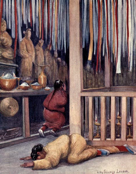 Tibet and Nepal, Painted and Described - Interior of Tibetan Temple (1905)