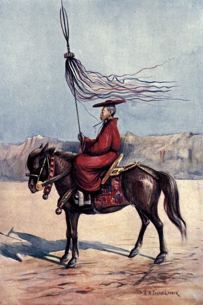 Tibet and Nepal, Painted and Described - A Lama Standard-Bearer (1905)