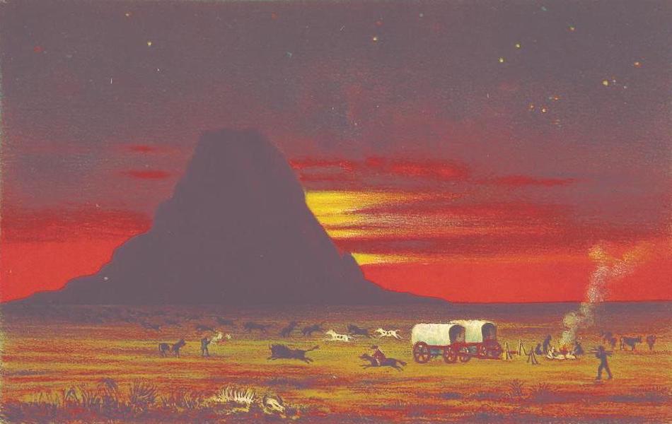 To the Victoria Falls of the Zambesi - Sunset (1876)