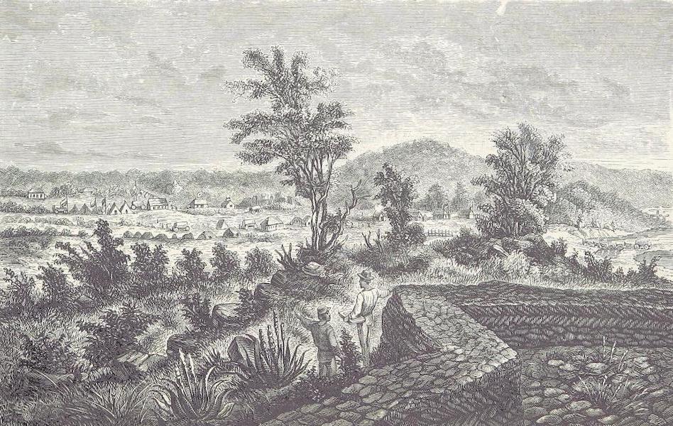 To the Victoria Falls of the Zambesi - View of the Tati Settlement (1876)
