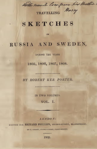 Travelling Sketches in Russia and Sweden Vol. 1