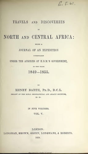 Getty Research Institute - Travels and Discoveries in North and Central Africa Vol. 5