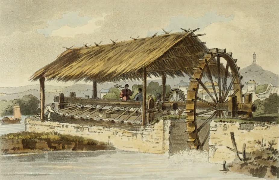 Travels in China - A Rice Mill (1806)