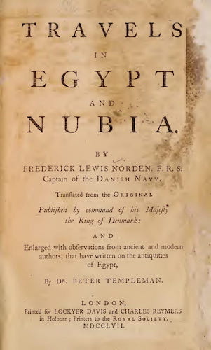 Travels in Egypt and Nubia Vol. 1 (1757)