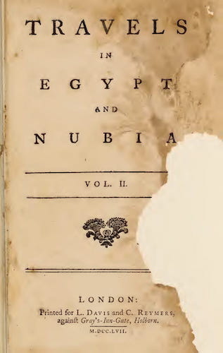Travels in Egypt and Nubia Vol. 2 (1757)