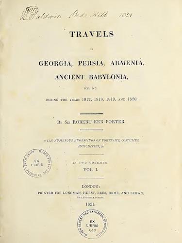 Biodiversity Heritage Library - Travels in Georgia, Persia, Armenia, Ancient Babylonia Vol. 1