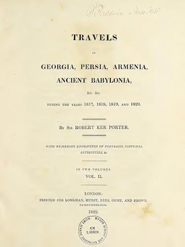 Travels in Georgia, Persia, Armenia, Ancient Babylonia Vol. 2