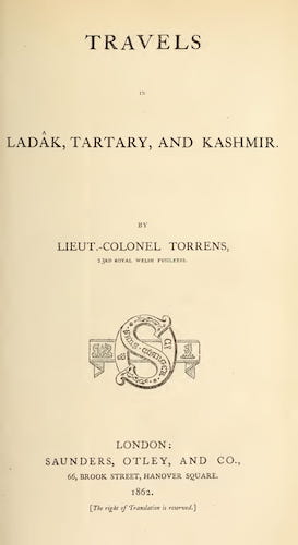 Madras - Travels in Ladak, Tartary, and Kashmir