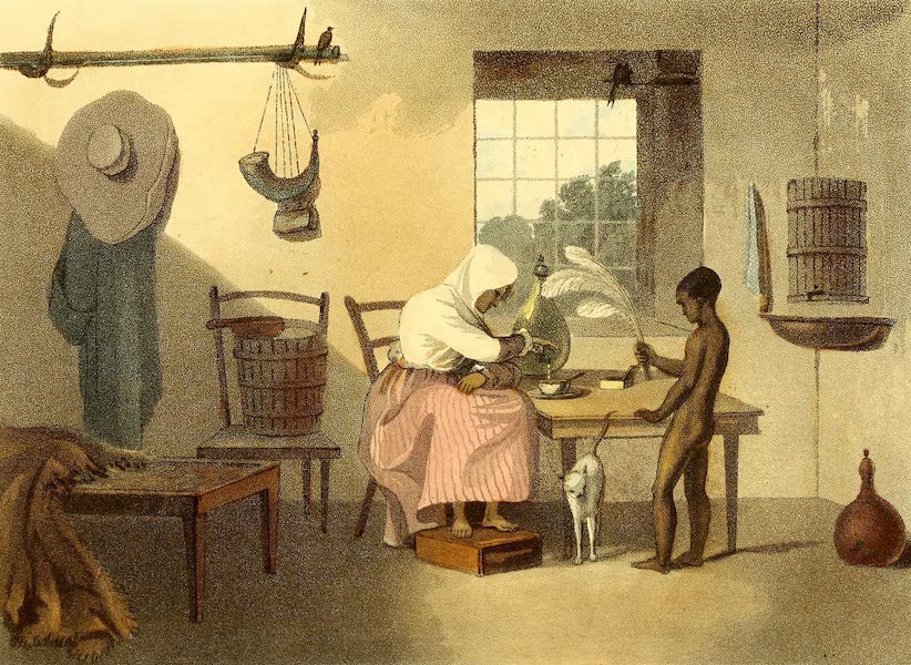 Travels into the Interior of Southern Africa Vol. 1 - A Boor's wife taking her Coffee (1806)