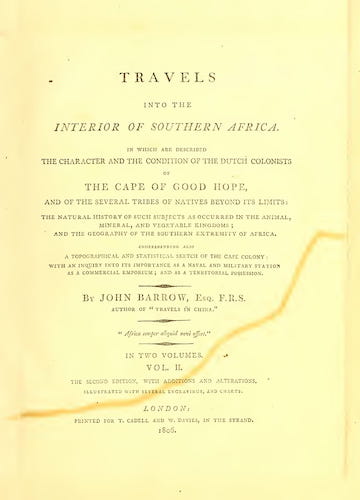 Travels into the Interior of Southern Africa Vol. 2