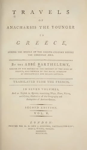 Duke University - Travels of Anacharsis the Younger in Greece Vol. 5