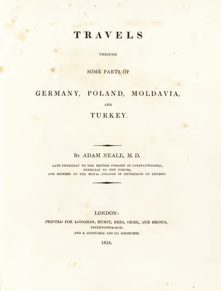 Madras - Travels Through Some Parts of Germany, Moldavia and Turkey