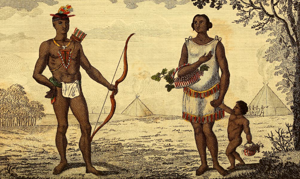 Travels Through the Interior Parts of North America - Man and Woman of the Naudoweiffie (1781)