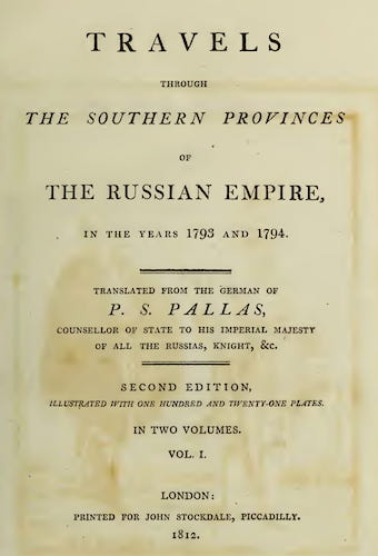Madras - Travels through the Southern Provinces of the Russian Empire Vol. 1