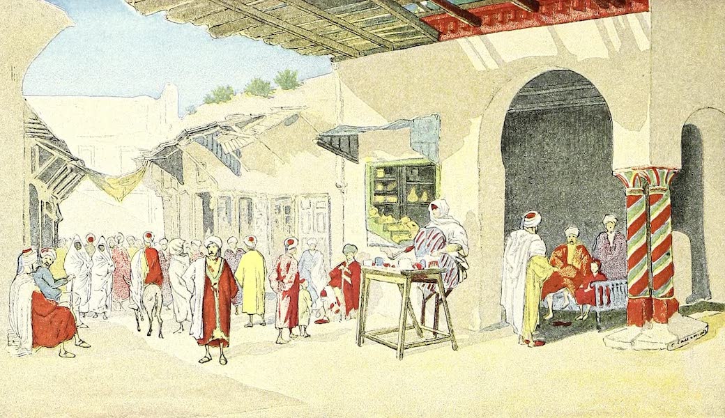 Tunis et ses Environs - Rue Souk-el-Belat - Marchand de hallouna - Fontaine (1892)