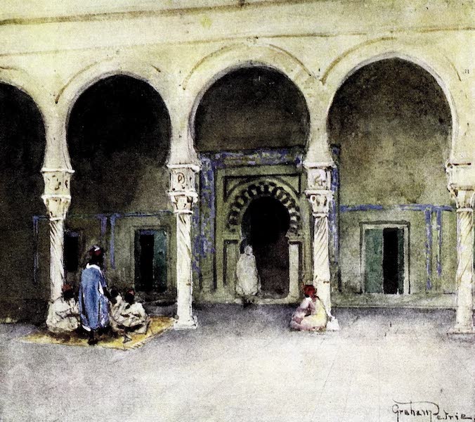 Tunis, Kairouan & Carthage - A Courtyard of the Mosque du Barbier, Kairouan (1908)