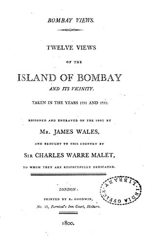 Bombay - Twelve Views of the Island of Bombay and Its Vicinity