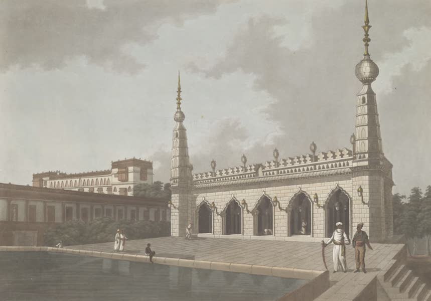 24 Views in Indostan by William Orme - The Palace of the Late Nabob of Arcot, (at Tritchinopoly) (1802)