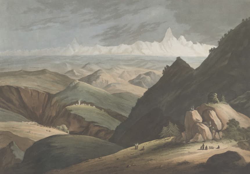 24 Views in Indostan by William Orme - Thebet Mountains [the Himalayan Range As Viewed From Garhwal] (1802)