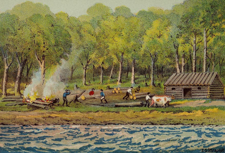Upper Canada Sketches - Logging Scene. Roger Conant in Darlington, Co., Durham, Upper Canada, 1778 (1898)