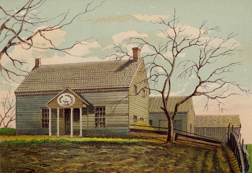 Upper Canada Sketches - Moode Farewells Tavern near Oshawa, 1812 (1898)