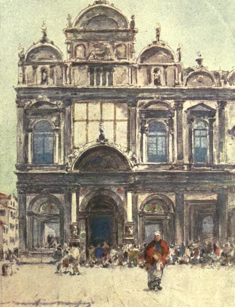 Venice, by Mortimer Menpes - Scuola di San Marco (1904)