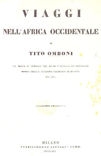 Viaggi nell'Africa Occidentale - Title Page