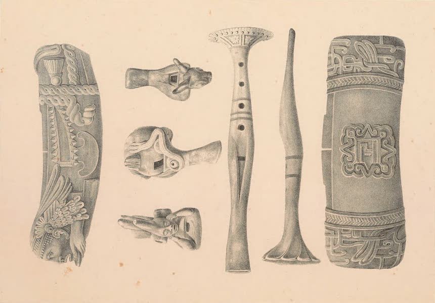 Viaje Pintoresco y Arqueolojico de la Republica Mejicana - Instrumentos de Musica (1840)