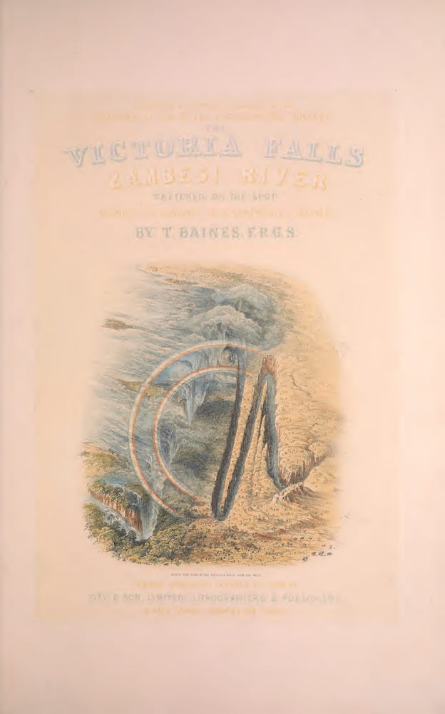 Victoria Falls, Zambesi River (1865)