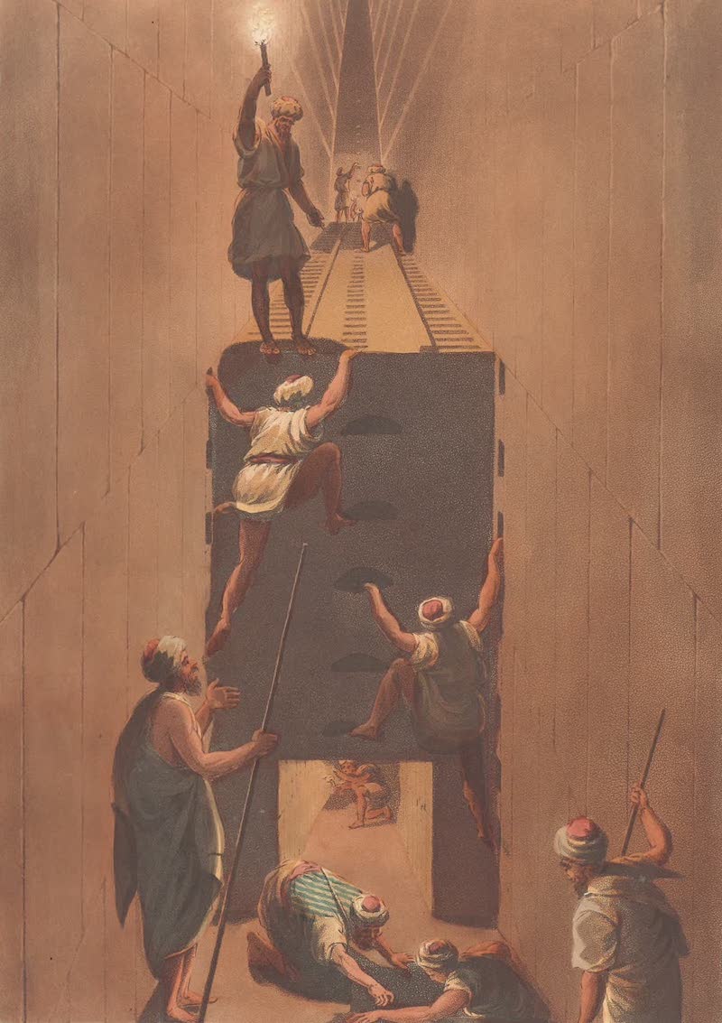 Views in Egypt - Passage from the Second to the Third Gallery in the Great Pyramid (1801)