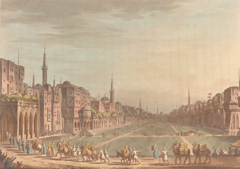Views in Egypt - Principal Square in Grand Cairo, with Murad Bey's Palace (1801)