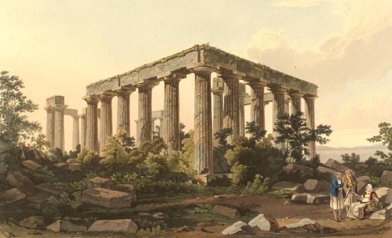 Views in Greece - Temple of Jupiter Panhellenios (1821)