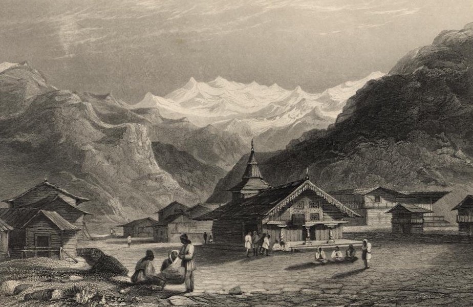 Views in India, chiefly among the Himalaya Mountains - The Village of Kursalee (1836)