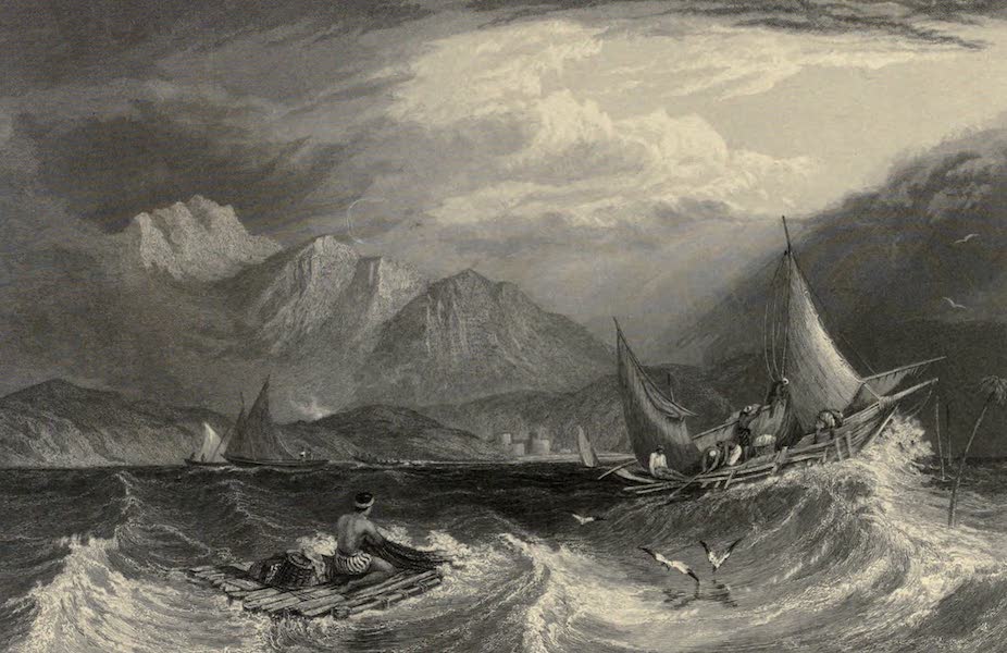 Views in India, chiefly among the Himalaya Mountains - Bombay Harbour, Fishing-boats in the Monsoon (1836)
