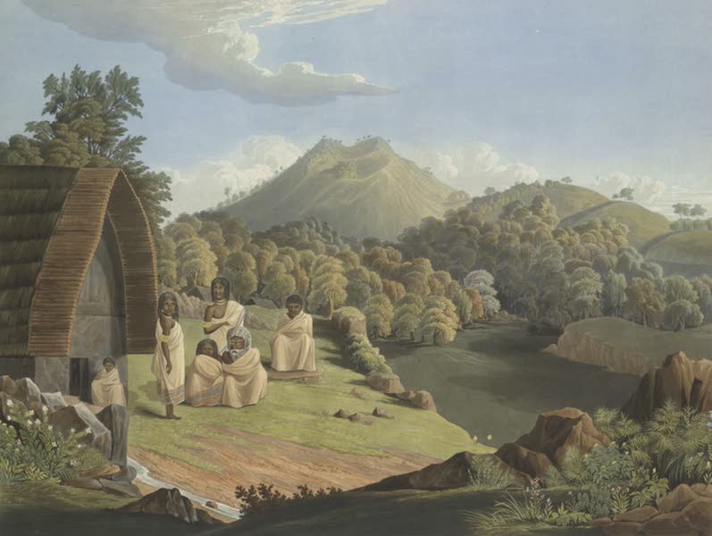 Views in India, Chiefly Among the Neelgherry Hills - Taken at Kandelmund. The Toda Family Inhabiting (1837)