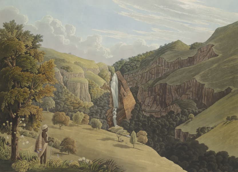 Views in India, Chiefly Among the Neelgherry Hills - The Kaitee Waterfall, as seen from the road exactly opposite, looking West (1837)