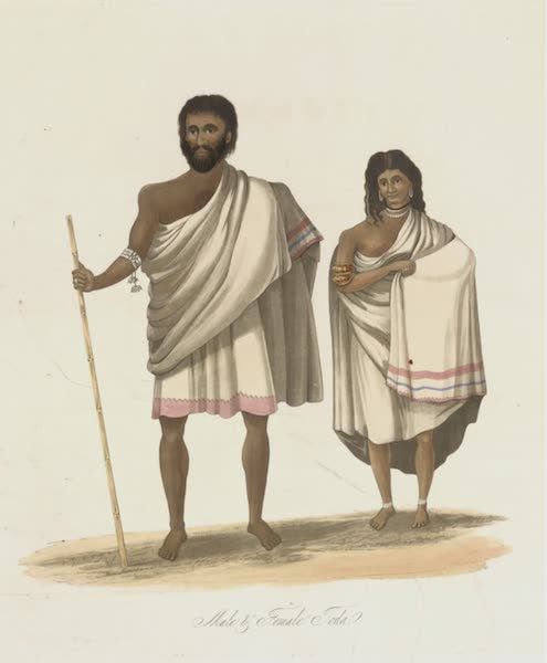 Views in India, Chiefly Among the Neelgherry Hills - Male and Female Toda (1837)