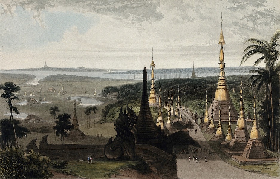 Views in the Burman Empire - View from Brigadier McCregh's Pagoda, Rangoon (1831)