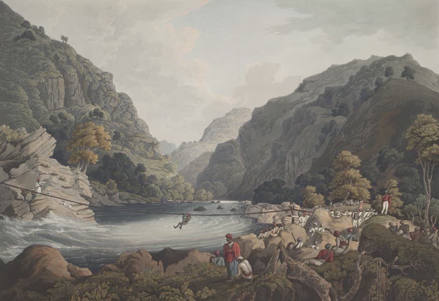 Views in the Himala Mountains - Crossing the Touse (1820)