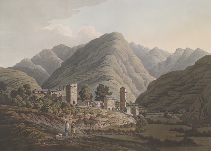 Views in the Himala Mountains - Village of Shai (1820)