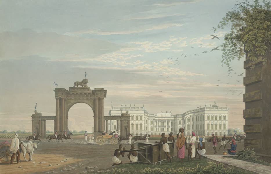 Views of Calcutta and It's Environs - A View of Government House, from the Eastward (1826)