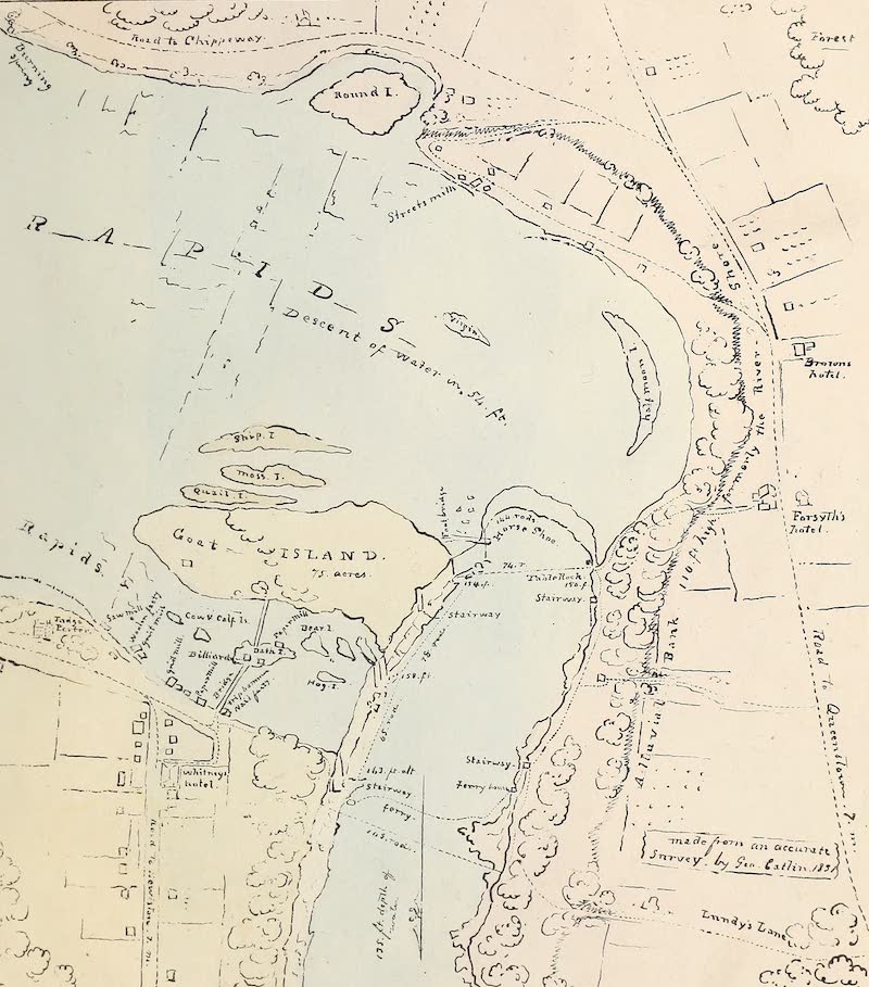 Views of Niagara - Key to the Map (1831)