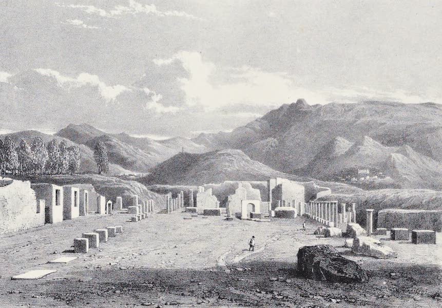 Views of Pompeii - Foro Civile, looking towards Castell' a Mare (1828)
