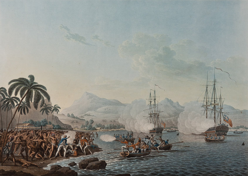 View of Owhyhee, one of the Sandwich Islands (also known as 'The Death of Cook')