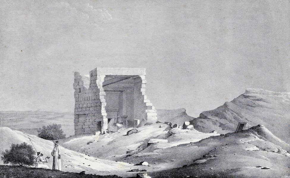 Voyage a l'Oasis de Syouah - Vue de Deyr Roum (1823)